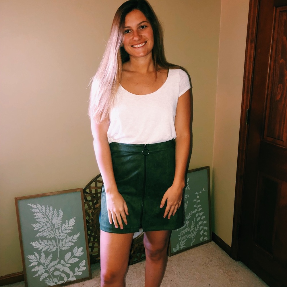 Olive green skirt